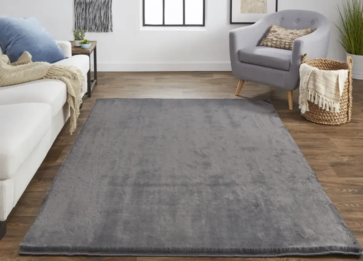 Luxe Velour 4506F Taupe/Black 5' x 7' Rug