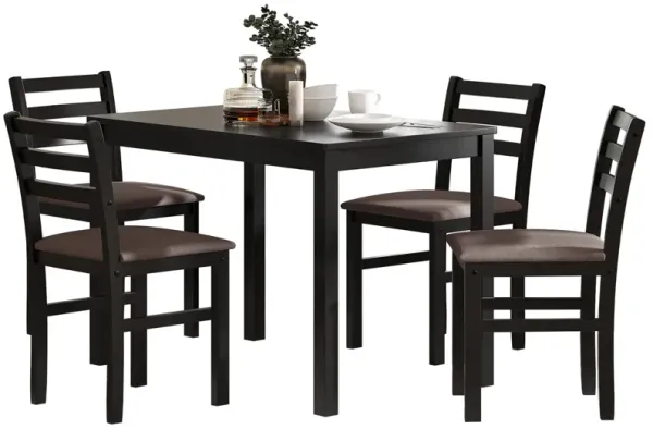 Stylish 5 Piece Dining Set with Upholstered Chairs