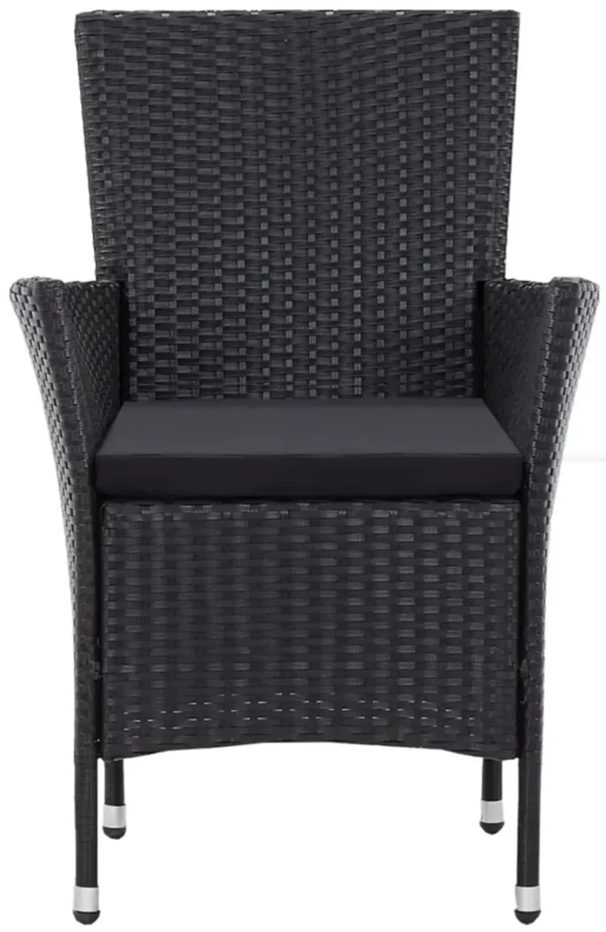 vidaXL 5 Piece Outdoor Dining Set Poly Rattan Black