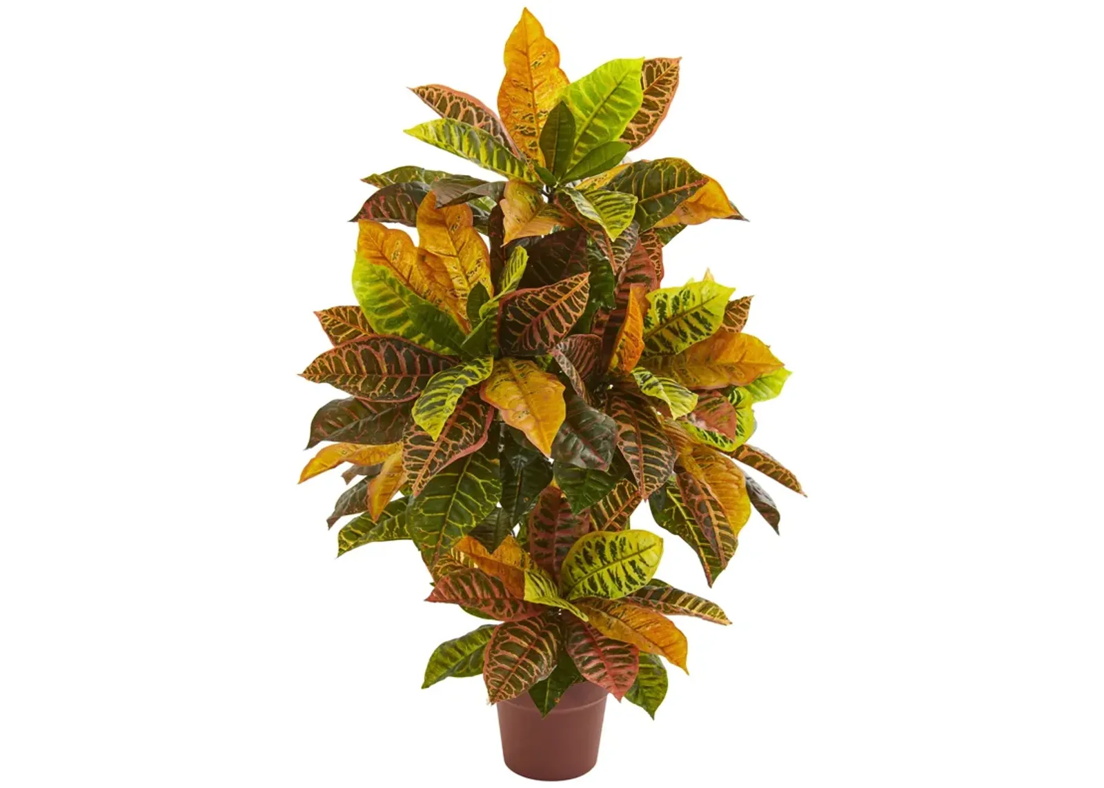 HomPlanti 39" Croton Artificial Plant (Real Touch)