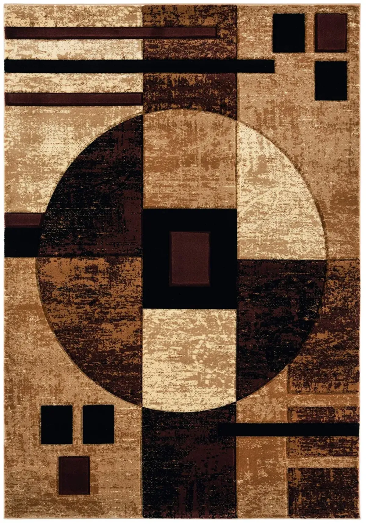 United Weavers of America 2050 10150 69 5 ft. 3 in. x 7 ft. 6 in. Bristol Epsilon Brown Rectangle Area Rug