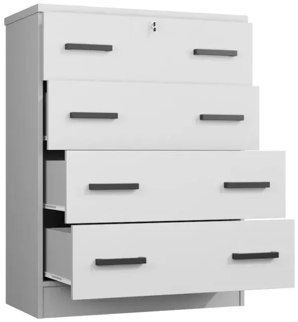 4 Drawers Chest in White Color