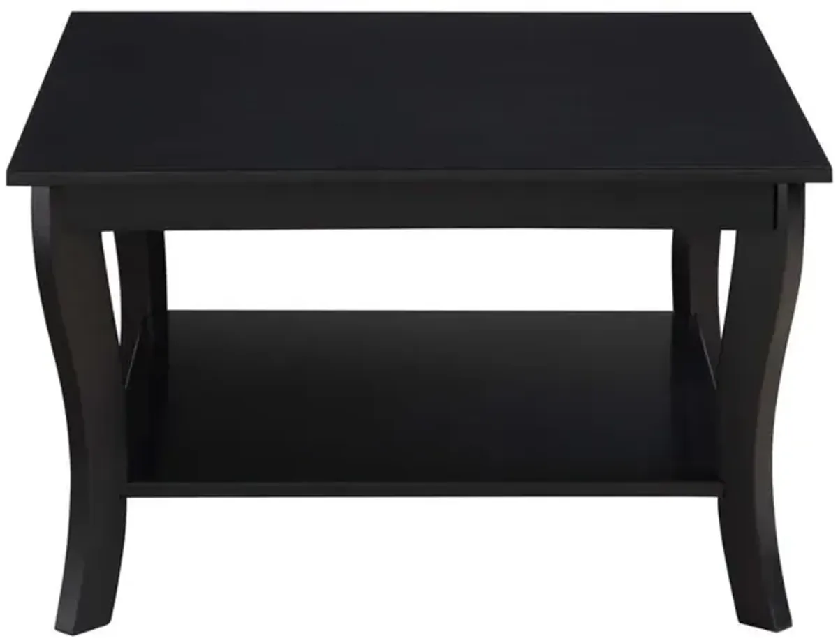 Convenience Concepts American Heritage Square Coffee Table, Black