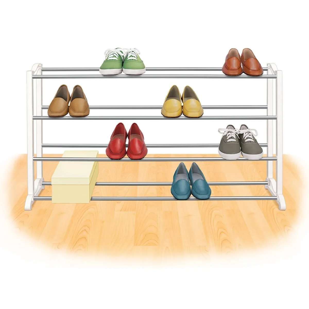 Hivvago 4 Tier Shoe Rack   Holds up to 20 Pair of Shoes