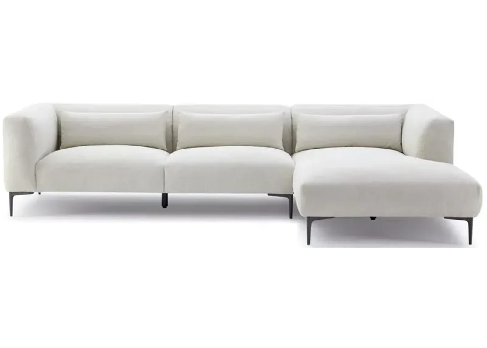 Ashcroft Furniture Co Laley L-Shaped Right-Facing Sectional in Cream