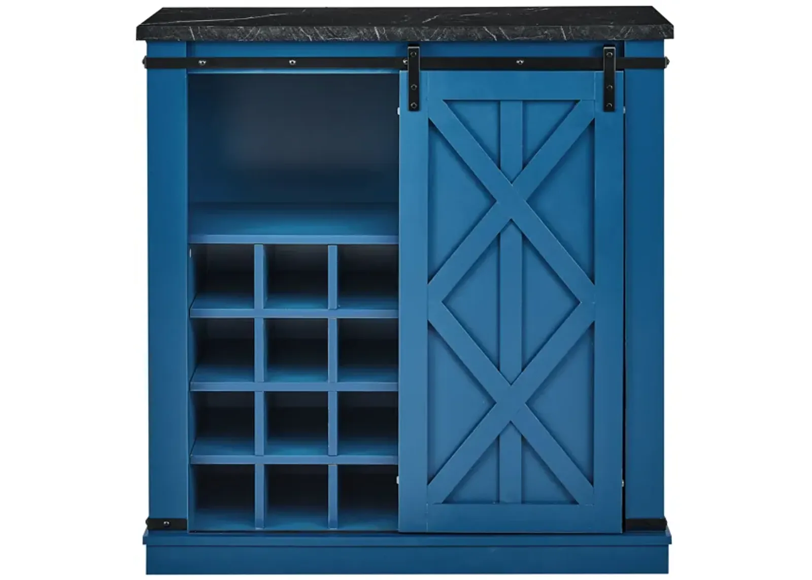 FESTIVO Rustic Wine Bar Cabinet: Space-Saving Storage Solution