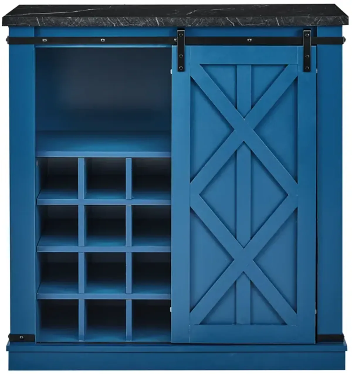 FESTIVO Rustic Wine Bar Cabinet: Space-Saving Storage Solution