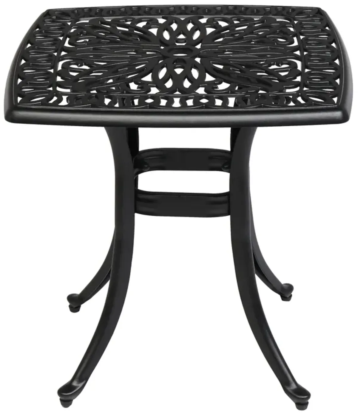 Outdoor Cast Aluminum Square Table for Patio Backyard and Poolside