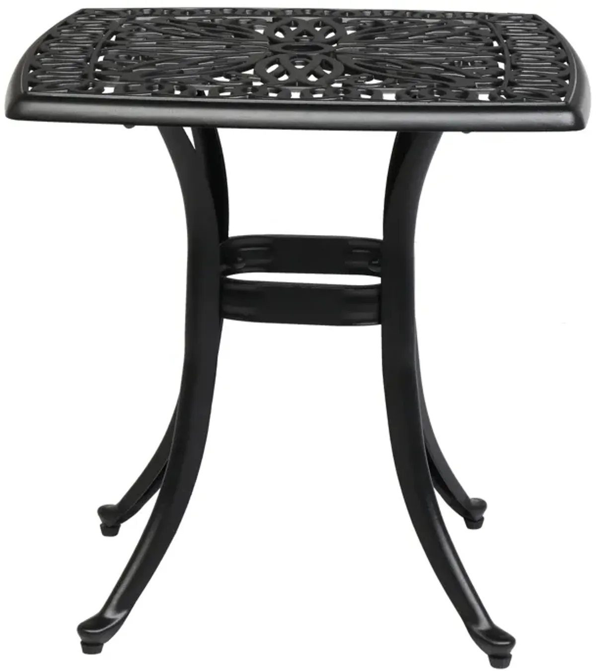 Outdoor Cast Aluminum Square Table for Patio Backyard and Poolside