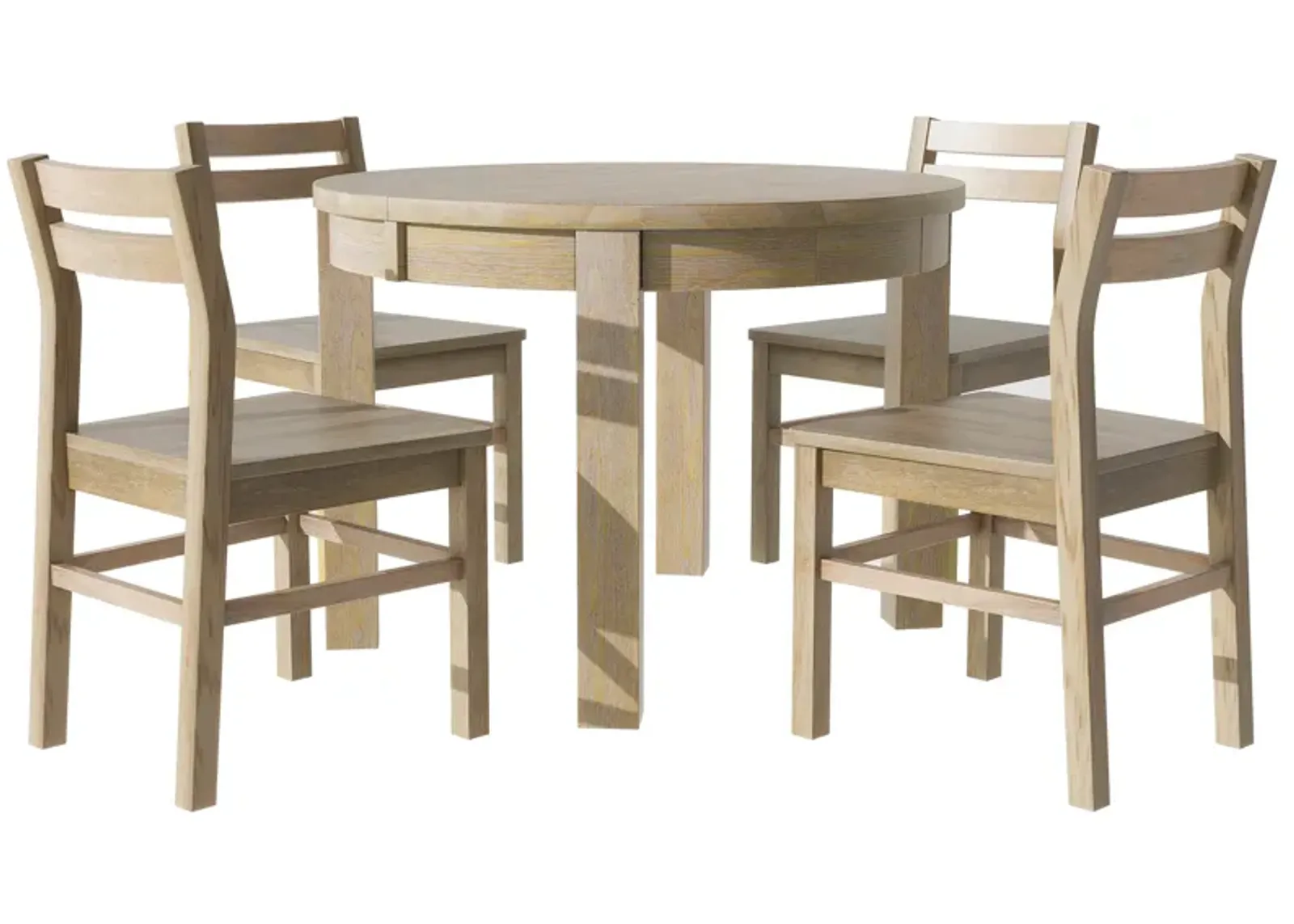 Merax Farmhouse 5-Piece Extendable Dining Table  Chairs Set