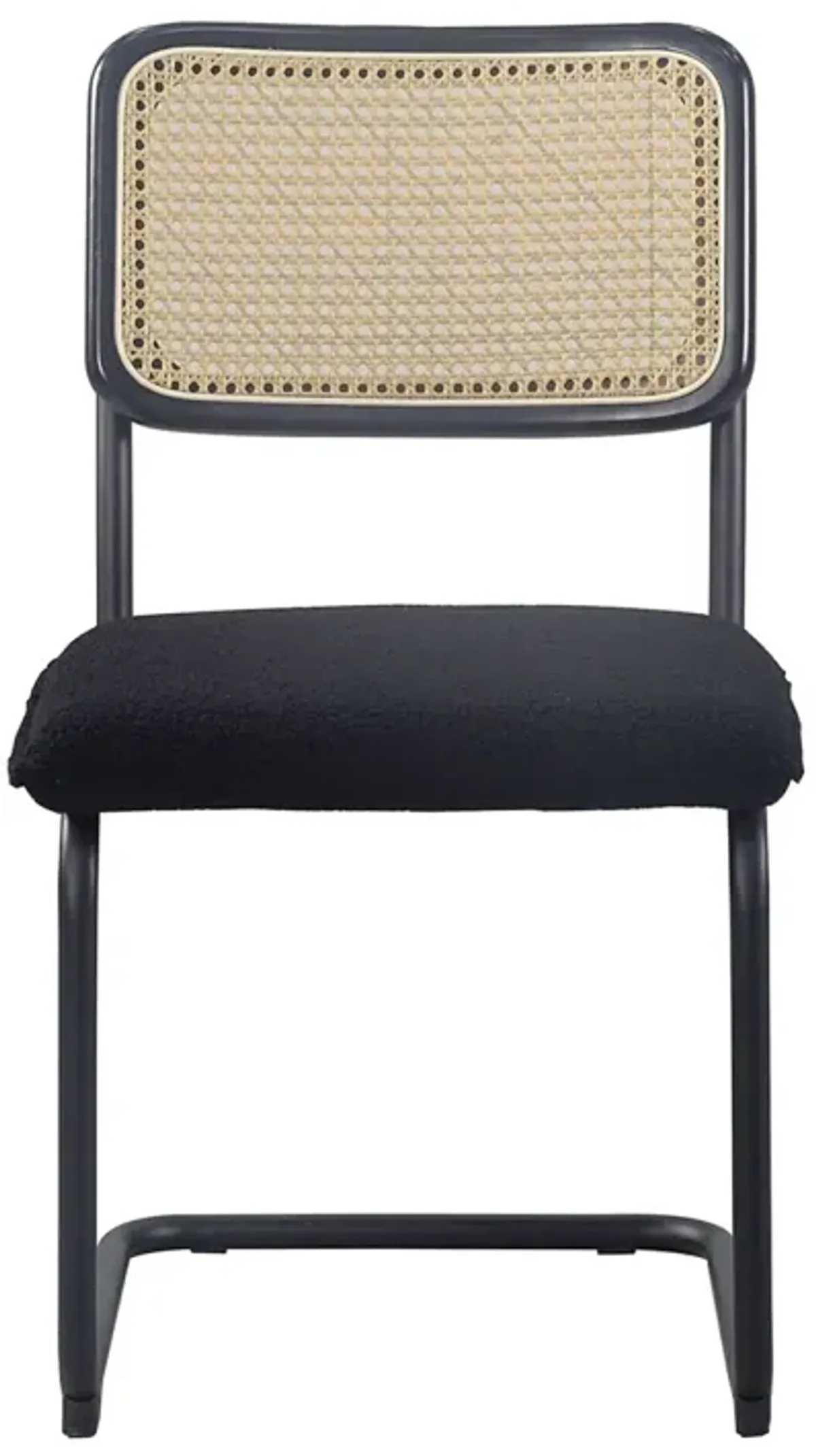 Teddy Velvet Dining Chairs, Set of 2, Black