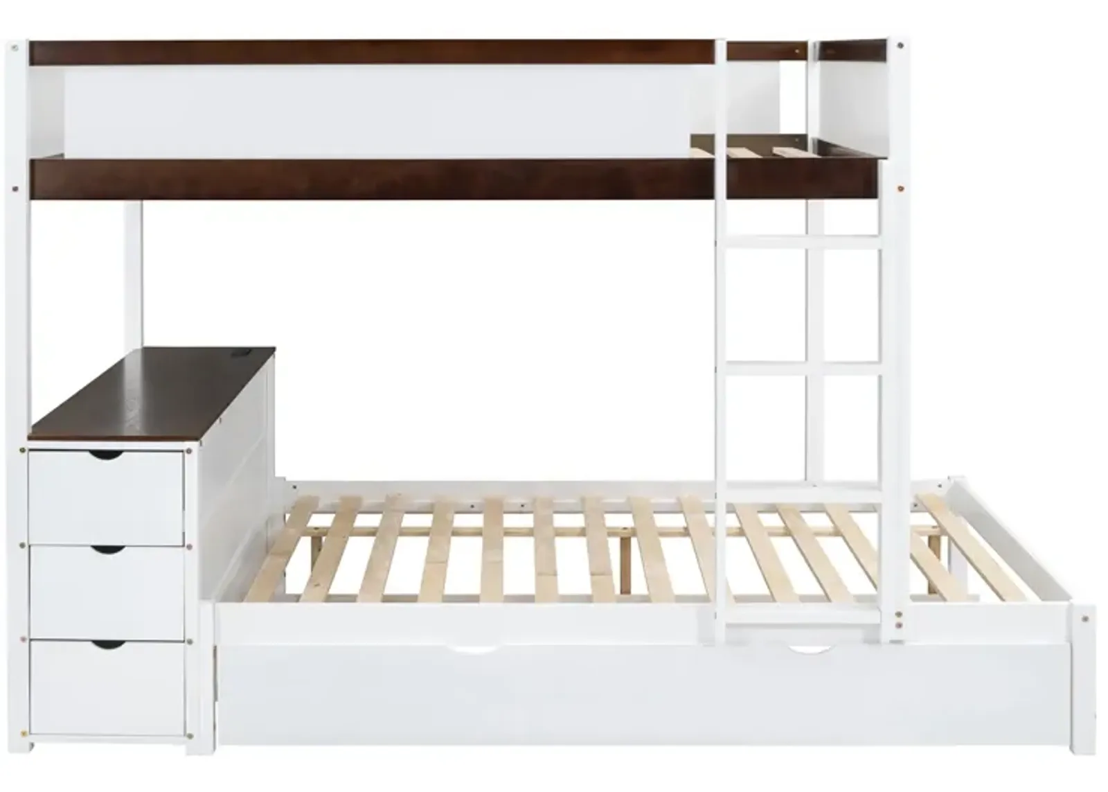 Merax  Bunk Bed with Trundle and Desk