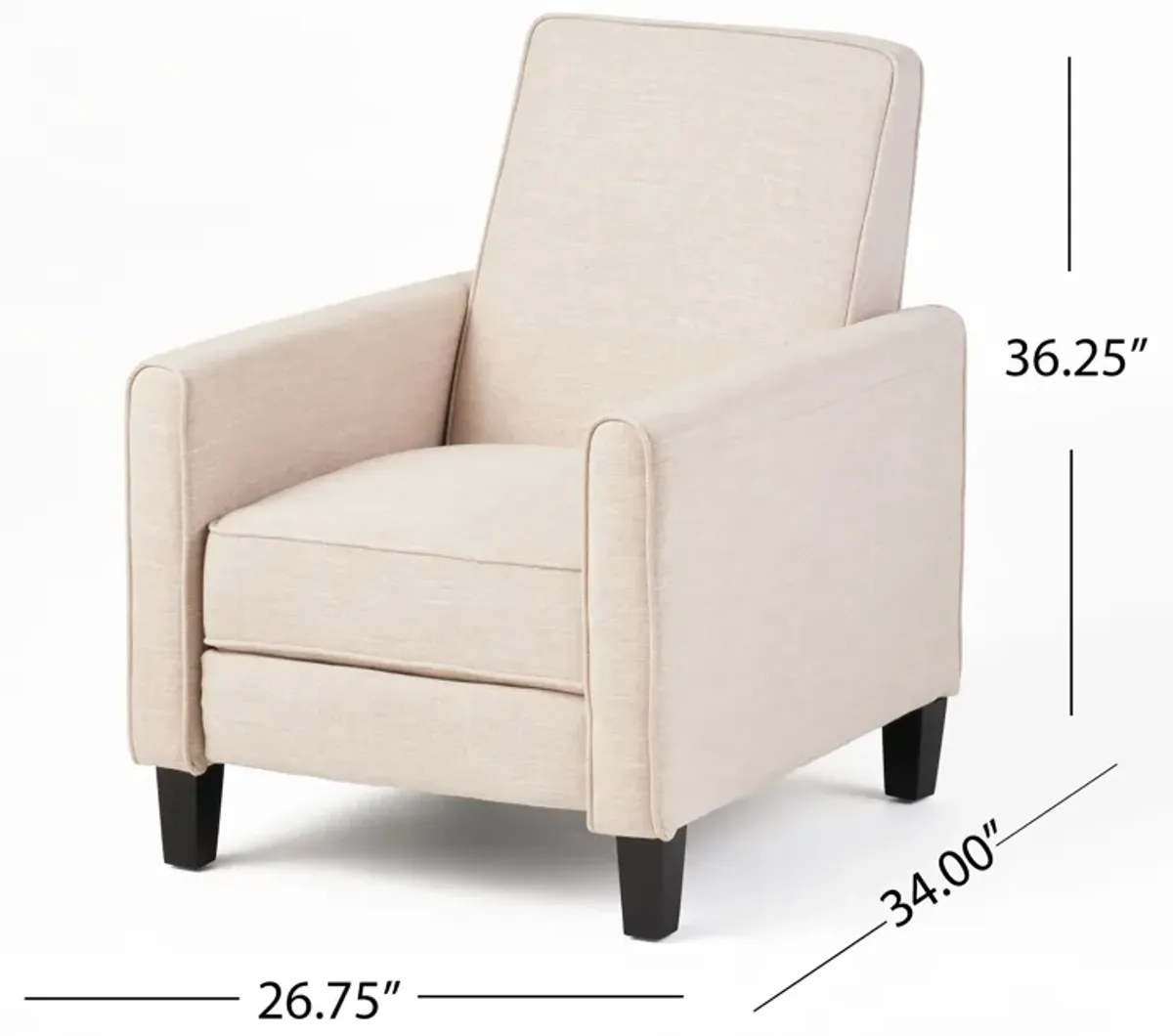 Merax Linen Fabric Manual Recliner Chair