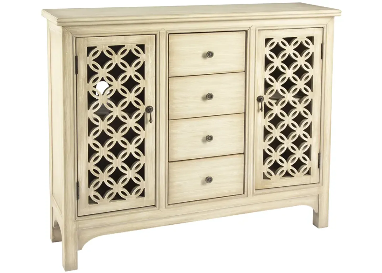 2 Door Cabinet- Antique Cream