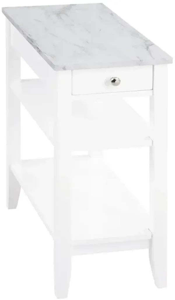Convenience Concepts American Heritage 1 Drawer Chairside End Table with Shelves