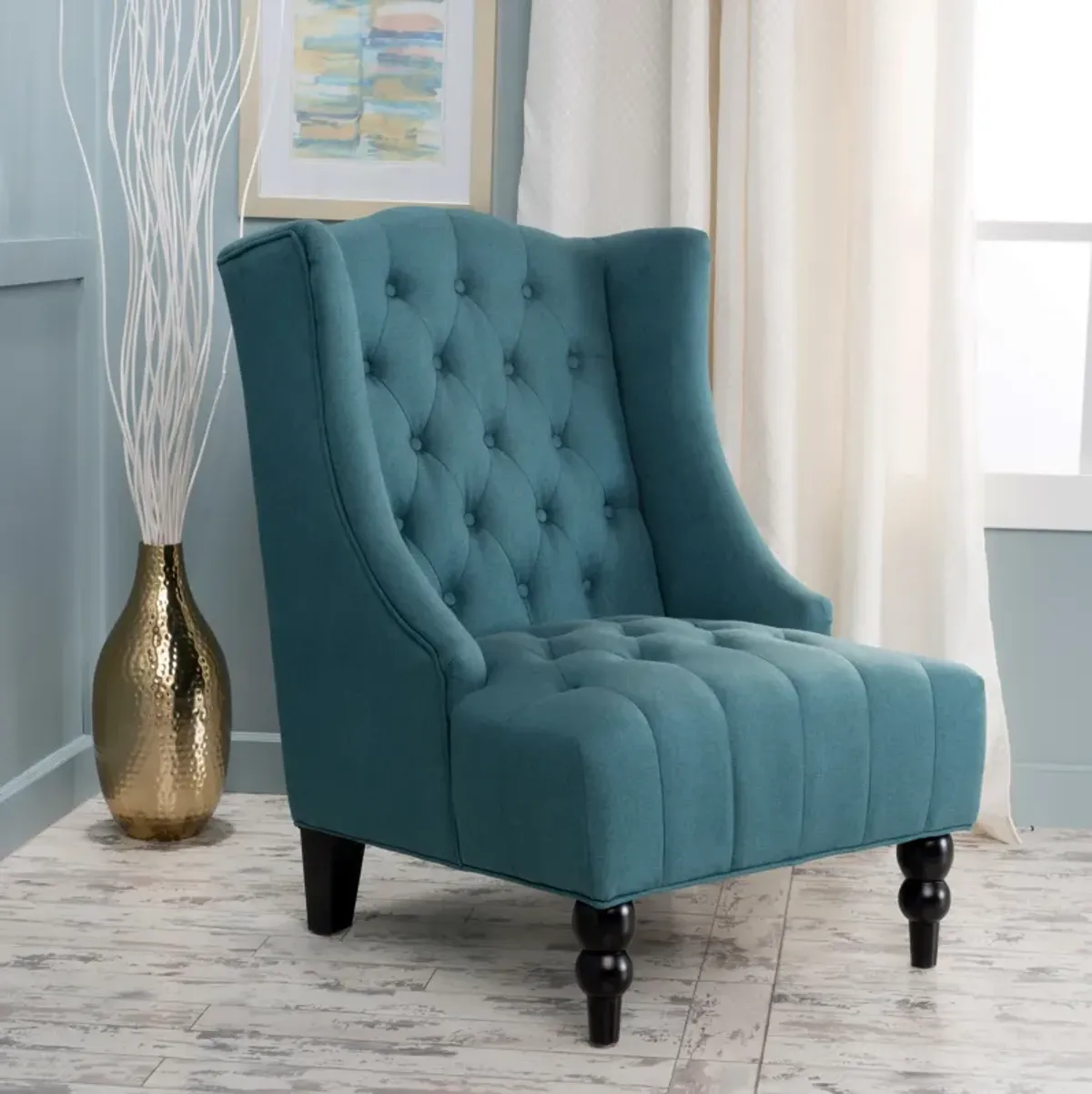 Merax Upholstered Wingback Accent Chair