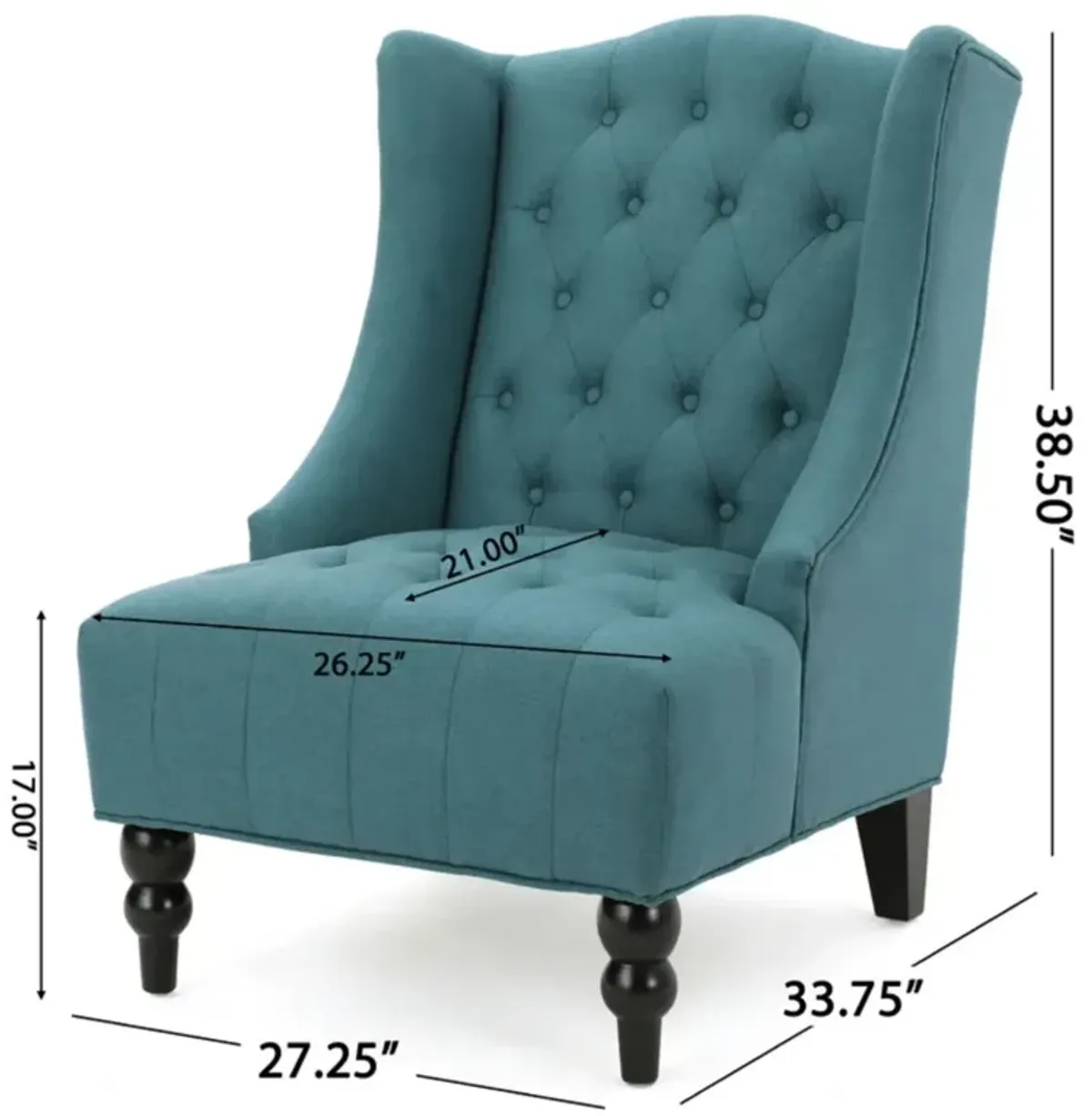 Merax Upholstered Wingback Accent Chair