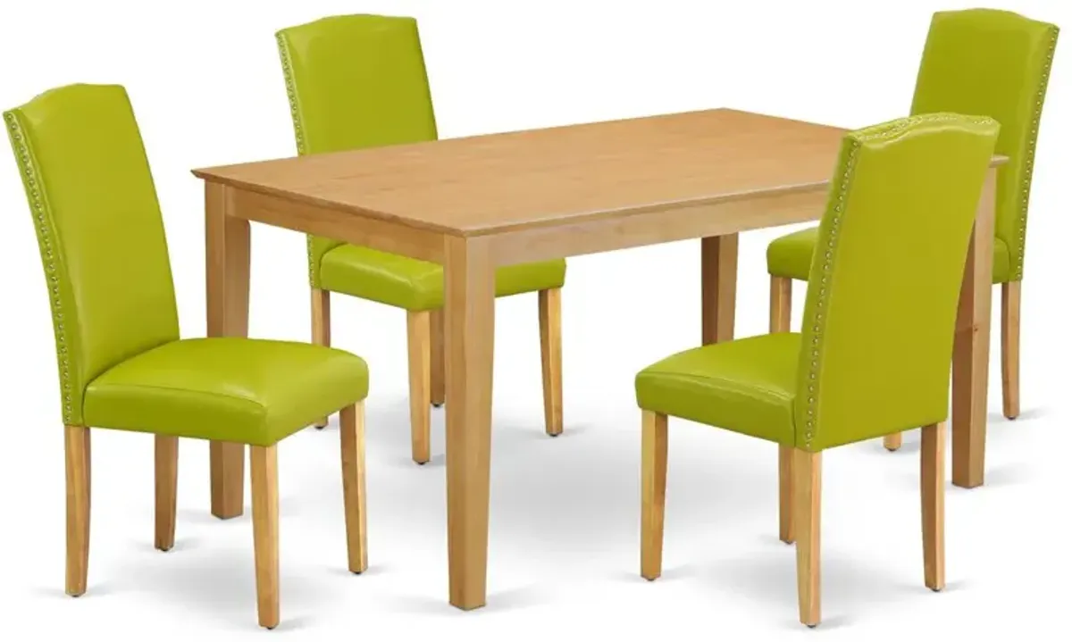 Dining Room Set Oak, CAEN5-OAK-51