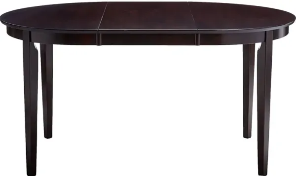 Contemporary Oval Dining Table in Cappuccino Wood Finish – Elegant Dining Room Centerpiece