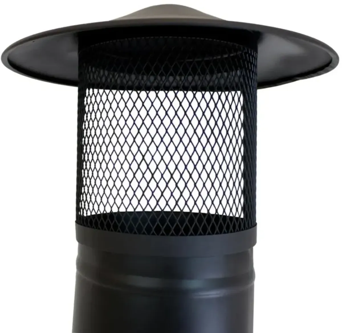 Hivvago Black Steel Chimenea Wood Burning Fire Pit