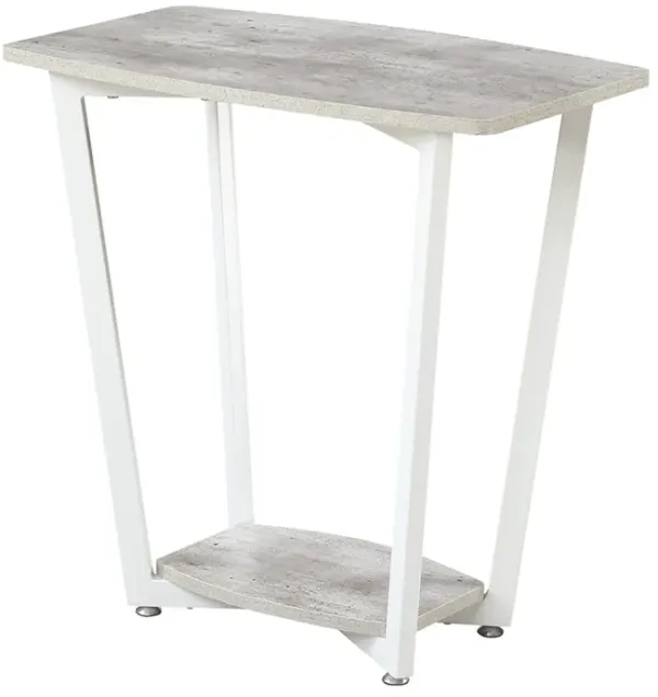Convenience Concepts Graystone End Table, Gray / White Frame