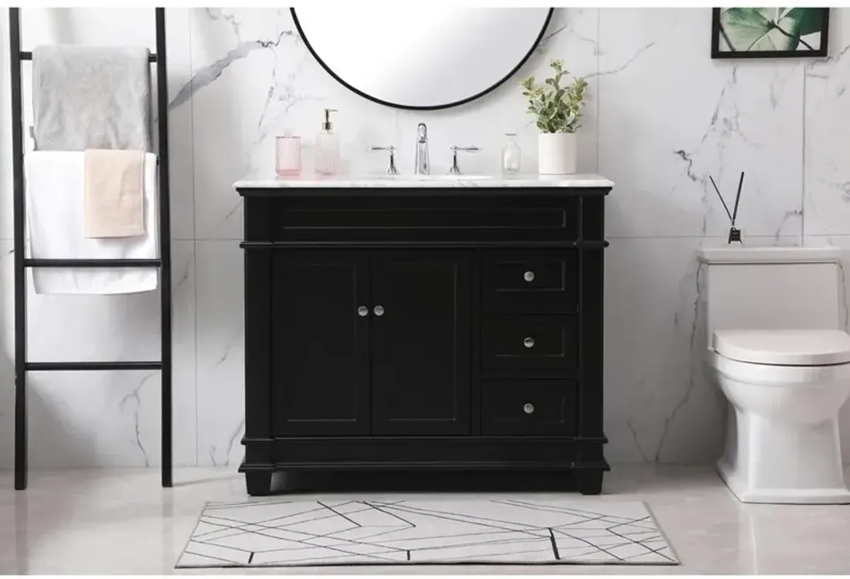 Elegant Kitchen and Bath 42 inch Single bathroom vanity set in black