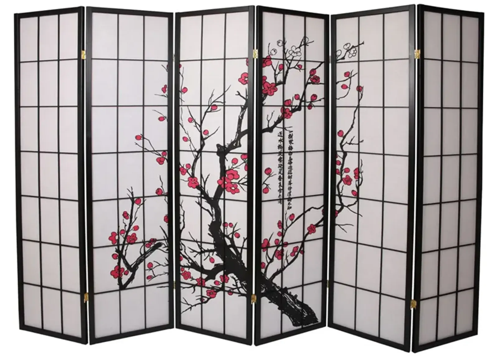 Privacy Screen Room Divider Plum Blossom Print