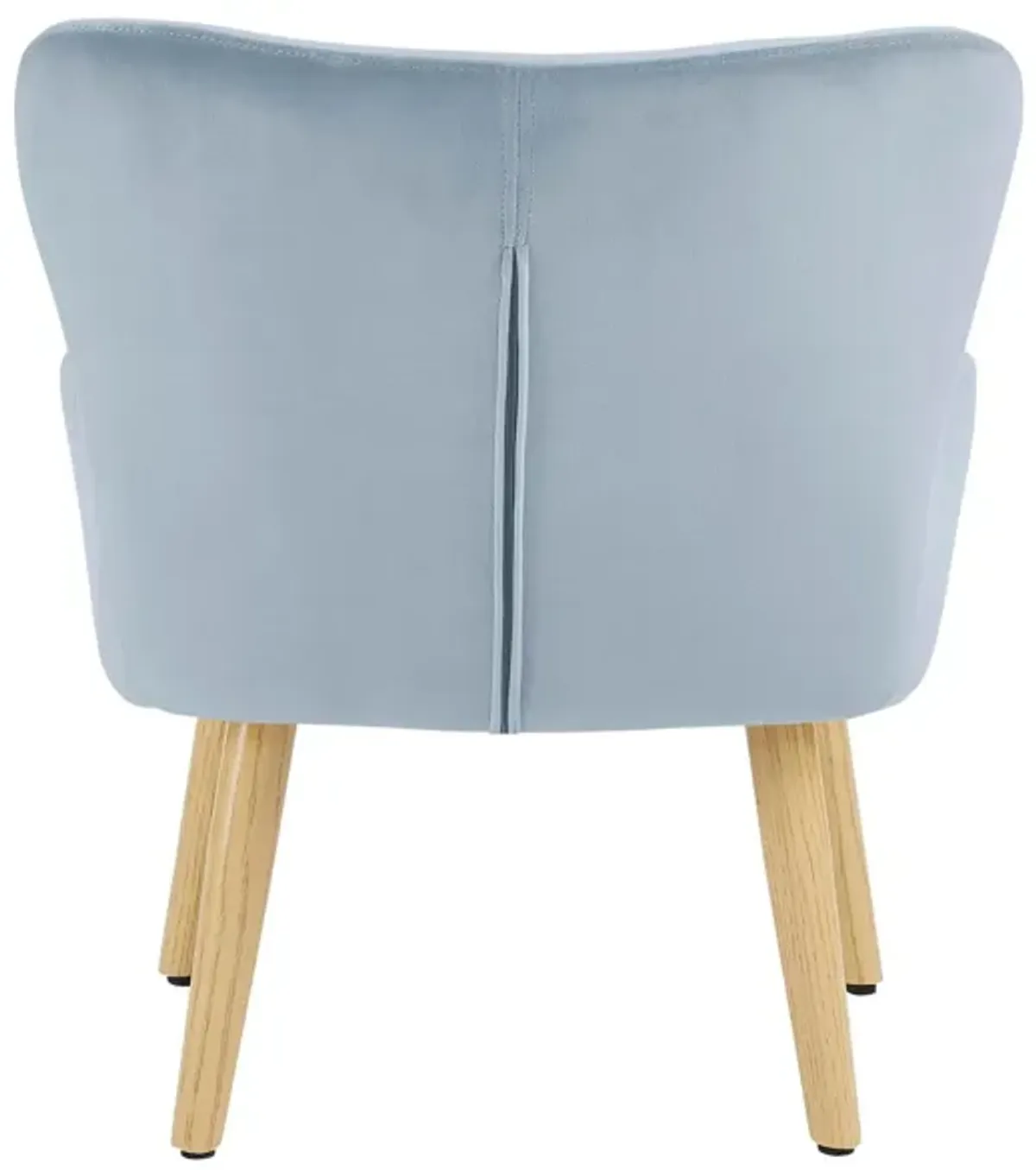 Astrid Kids Upholstered Accent Chair with Pine Legs, Ice Blue Velvet