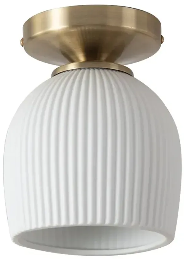 NOVA OF CALIFORNIA Petaluma Bone Porcelain Semi-Flush Mount Ceiling Light