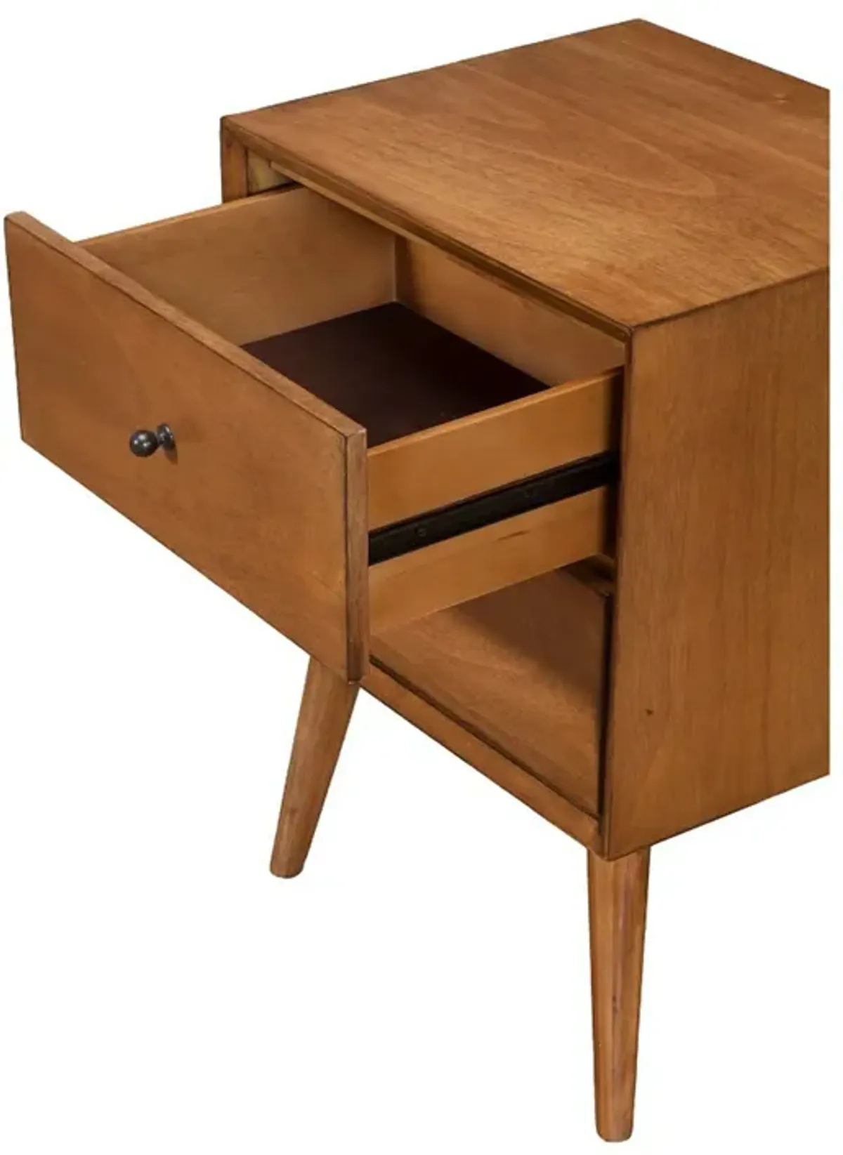 Mid Century Mahogany Wood Nightstand, Acron-Benzara