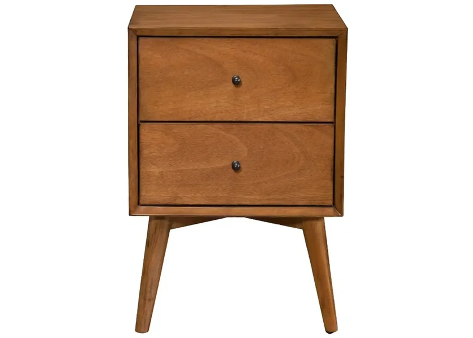 Mid Century Mahogany Wood Nightstand, Acron-Benzara