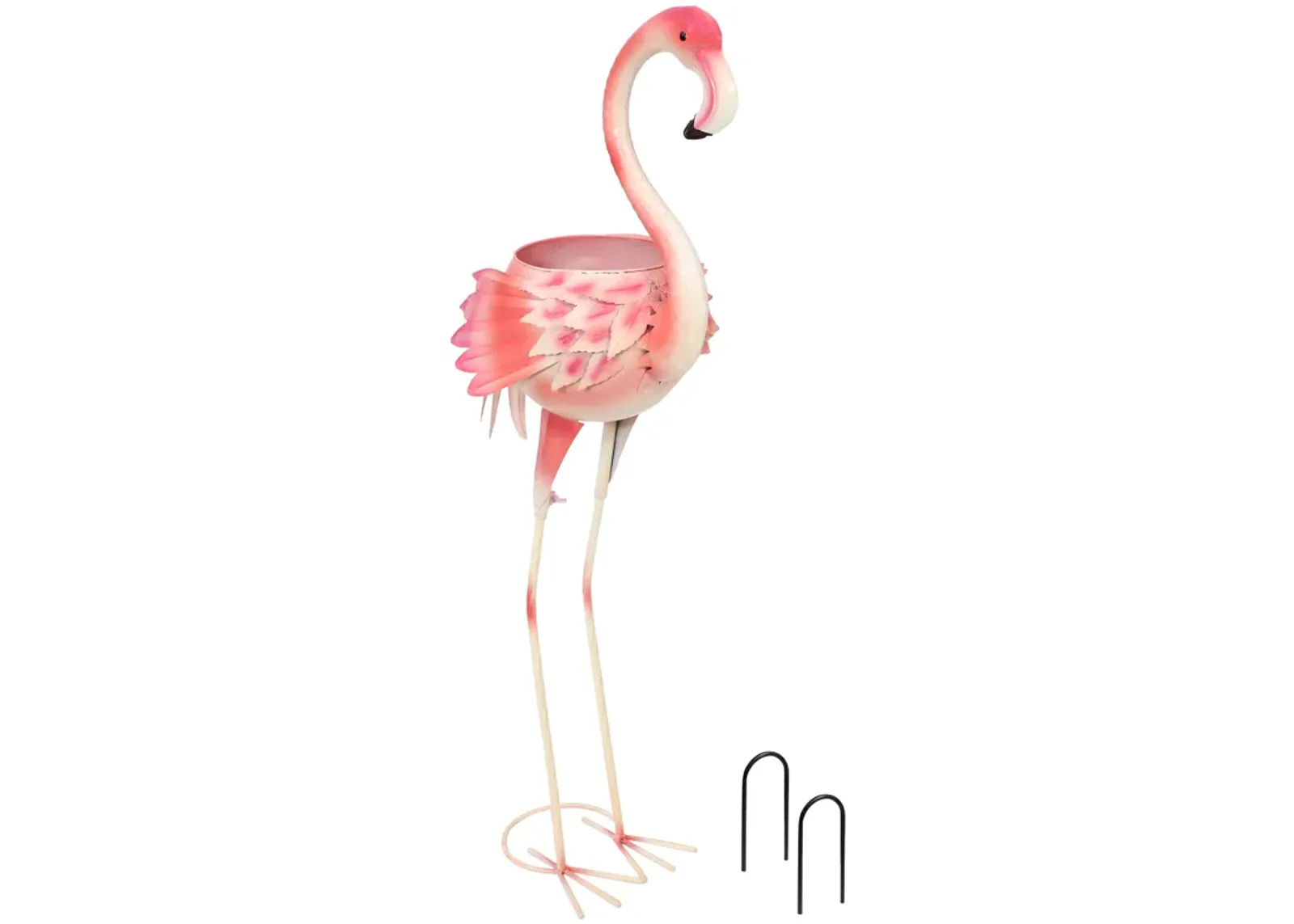 Sunnydaze Flamingo Indoor/Outdoor Metal Garden Statue