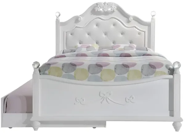Annie White Full Size Wooden Platform Bed Frame by Furnishings