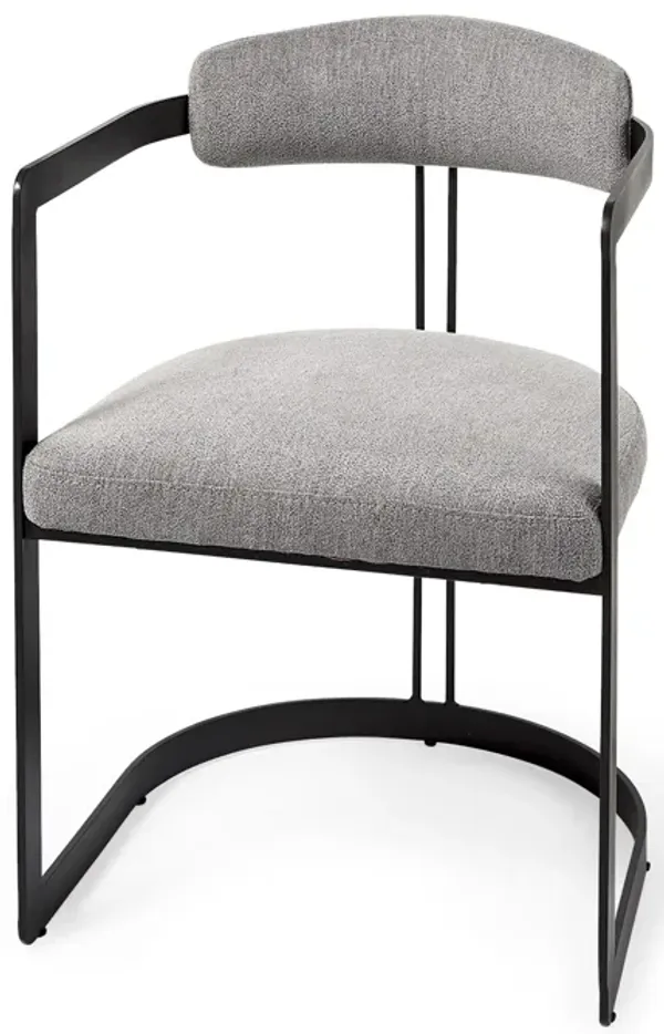 Comfortable Upholstered Dining Arm Chair with Padded Back