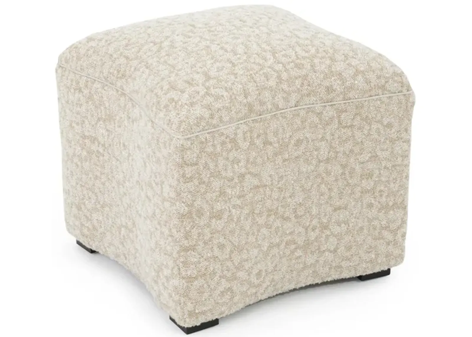 Curved Cheetah Ottoman