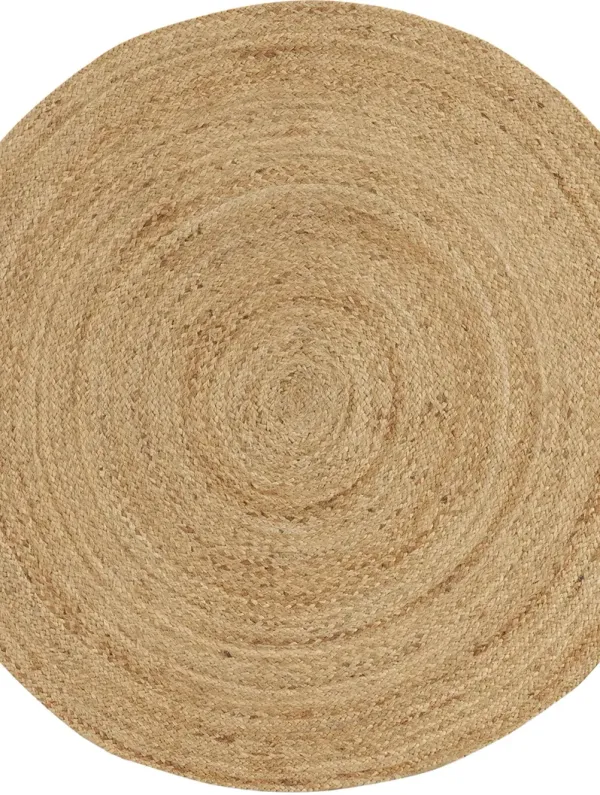 Natural Jute NJT03 Natural 5' x Round Rug