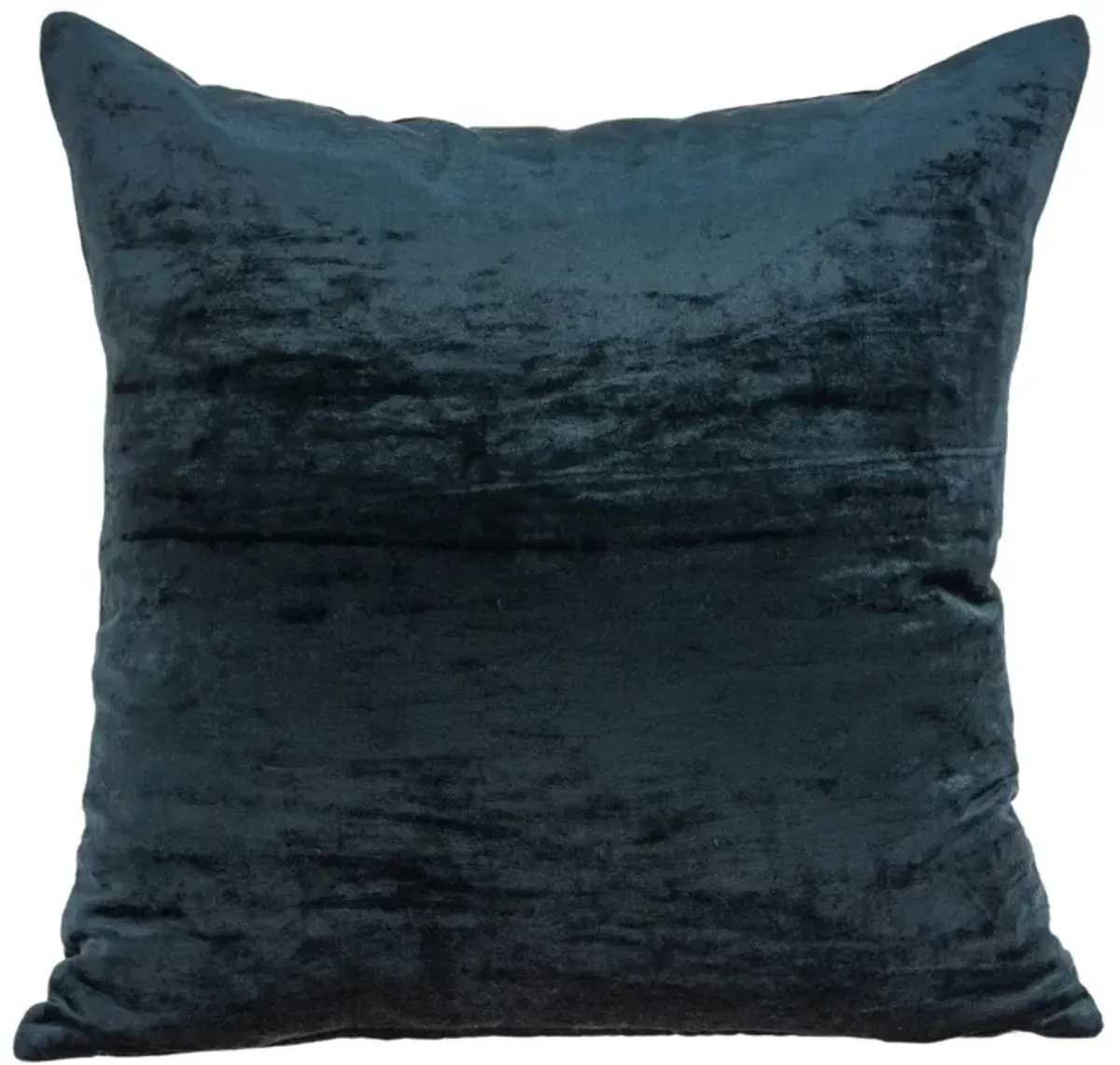 22" Blue Solid Square Hand Woven Throw Pillow
