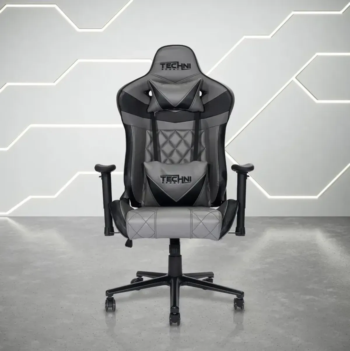 Techni Sport XL Ergonomic Gaming Chair, Grey