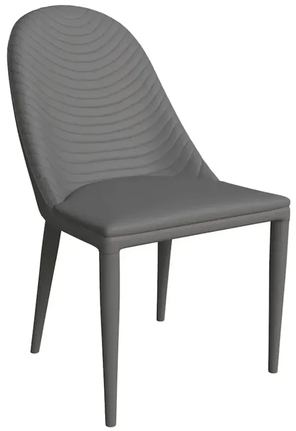 LeisureMod Seville Collection Modern Dining Chair in Grey