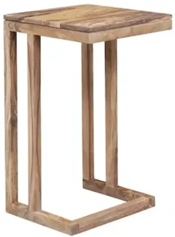 Porter Designs Urban Solid Sheesham Wood End Table, Natural (Set of 2)