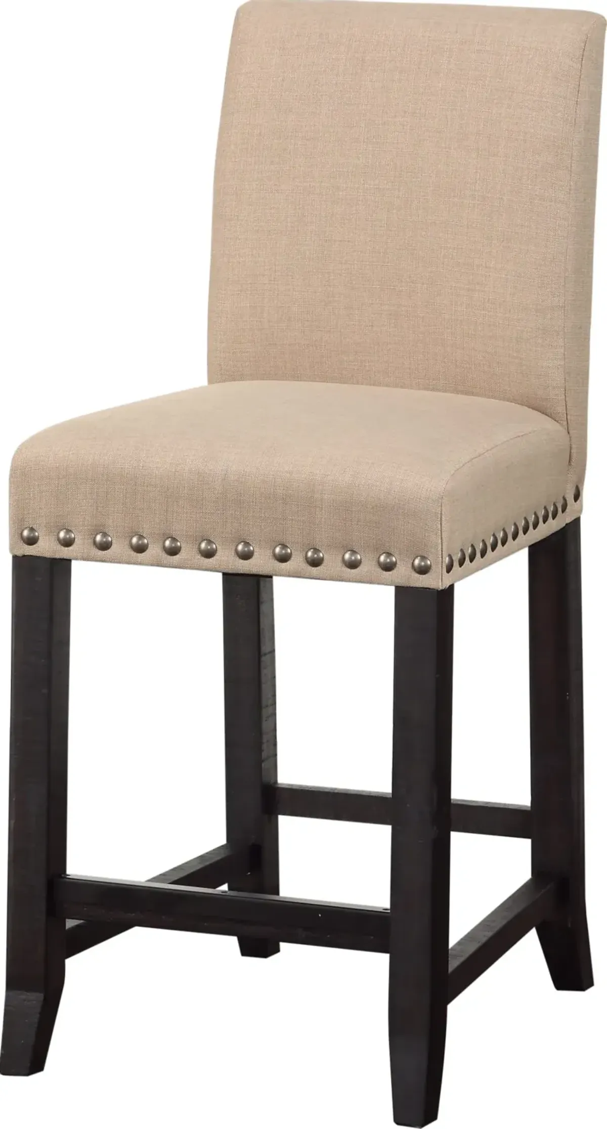 Yosemite Upholstered Kitchen Counter Stool in Cafe - Set of 2