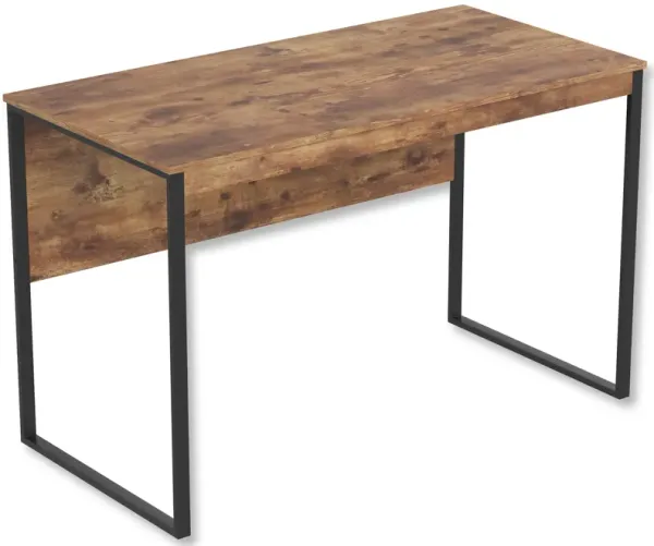 Safdie & Co Computer Desk 47.25" Long Brown Reclaimed Wood Look and Black Metal