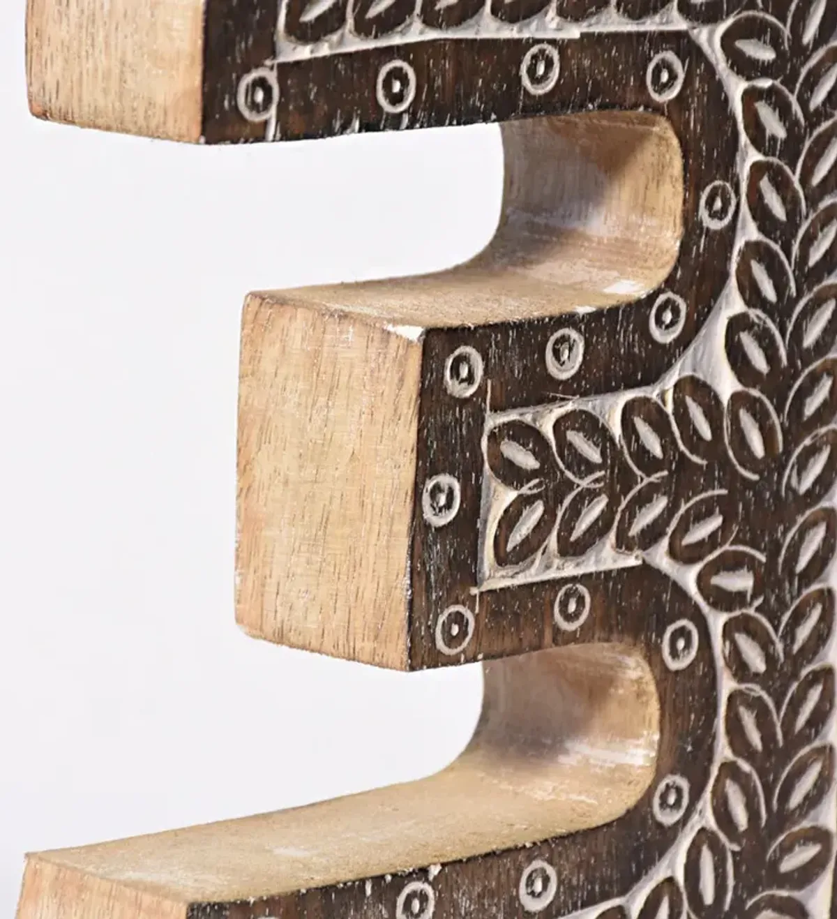 Vintage Natural Handmade Eco-Friendly "3" Numeric Number For Wall Mount & Table Top Décor