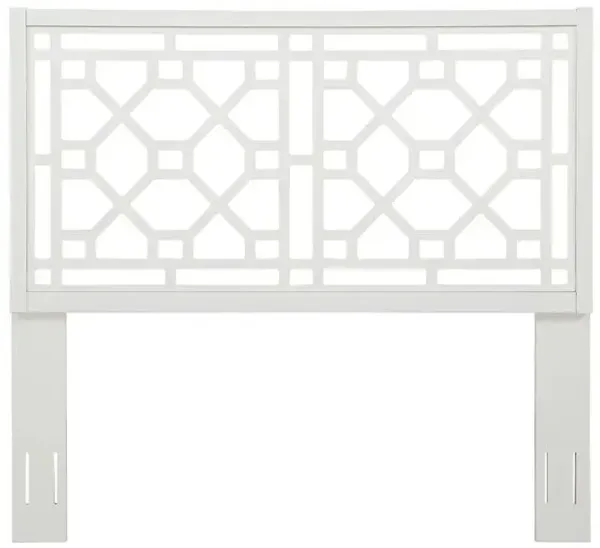 Comfort Pointe Thomas Chippendale White Headboard - Queen/Full