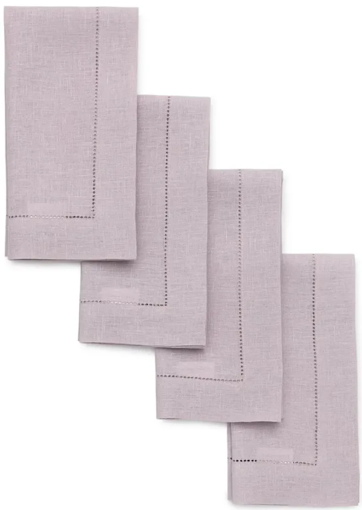 Solino Home 100% Pure Linen Dinner Napkins 20 x 20 Inch Set of 4 | Classic Hemstitch