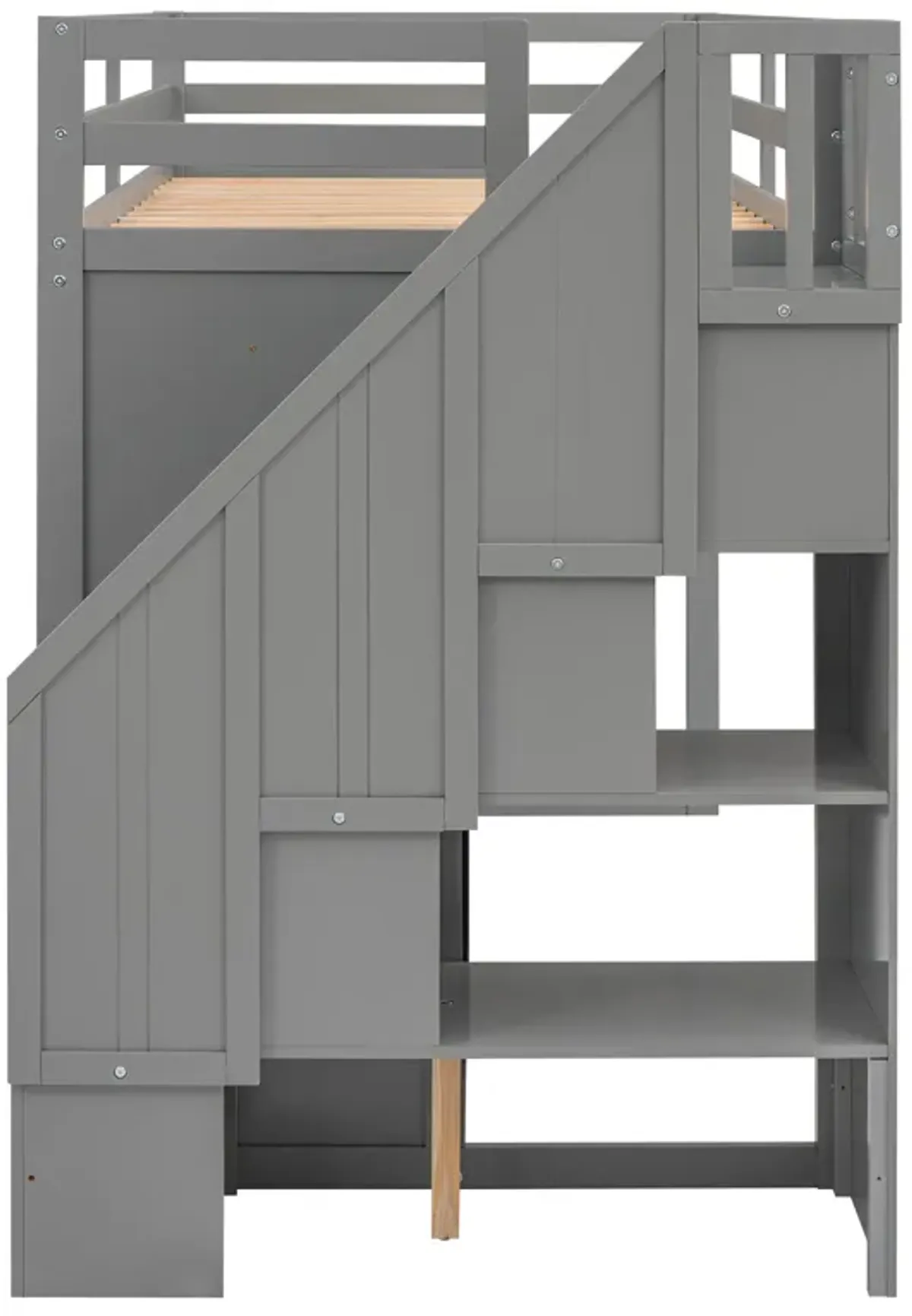 Merax Functional Loft Bed with Wardrobe