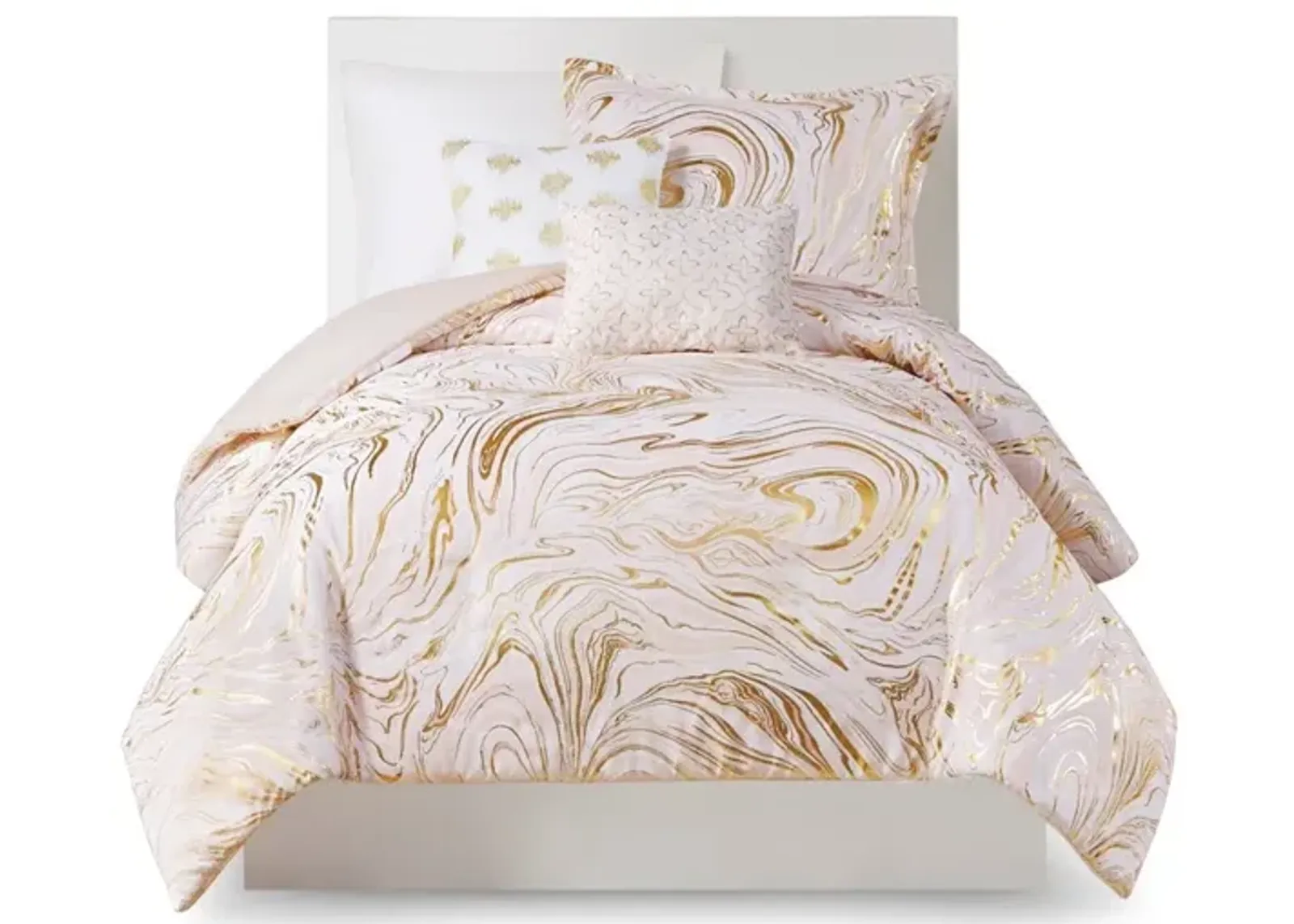 Gracie Mills Gilmore Metallic Printed Comforter Set