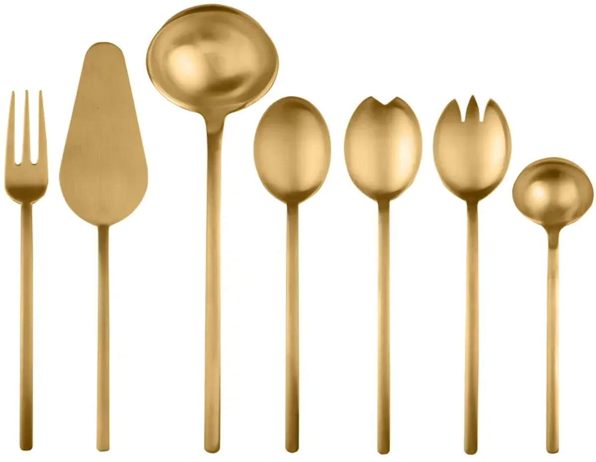 Due Ice Gold Serving Set 7 Pieces