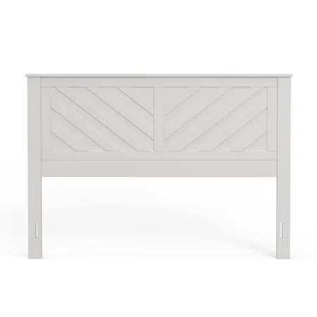 Glenwillow Home LaFerme Wood Headboard in White - Queen Size
