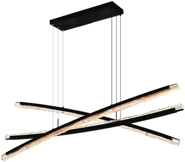 CWI Lighting Saber Integrated LED Black Chandelier